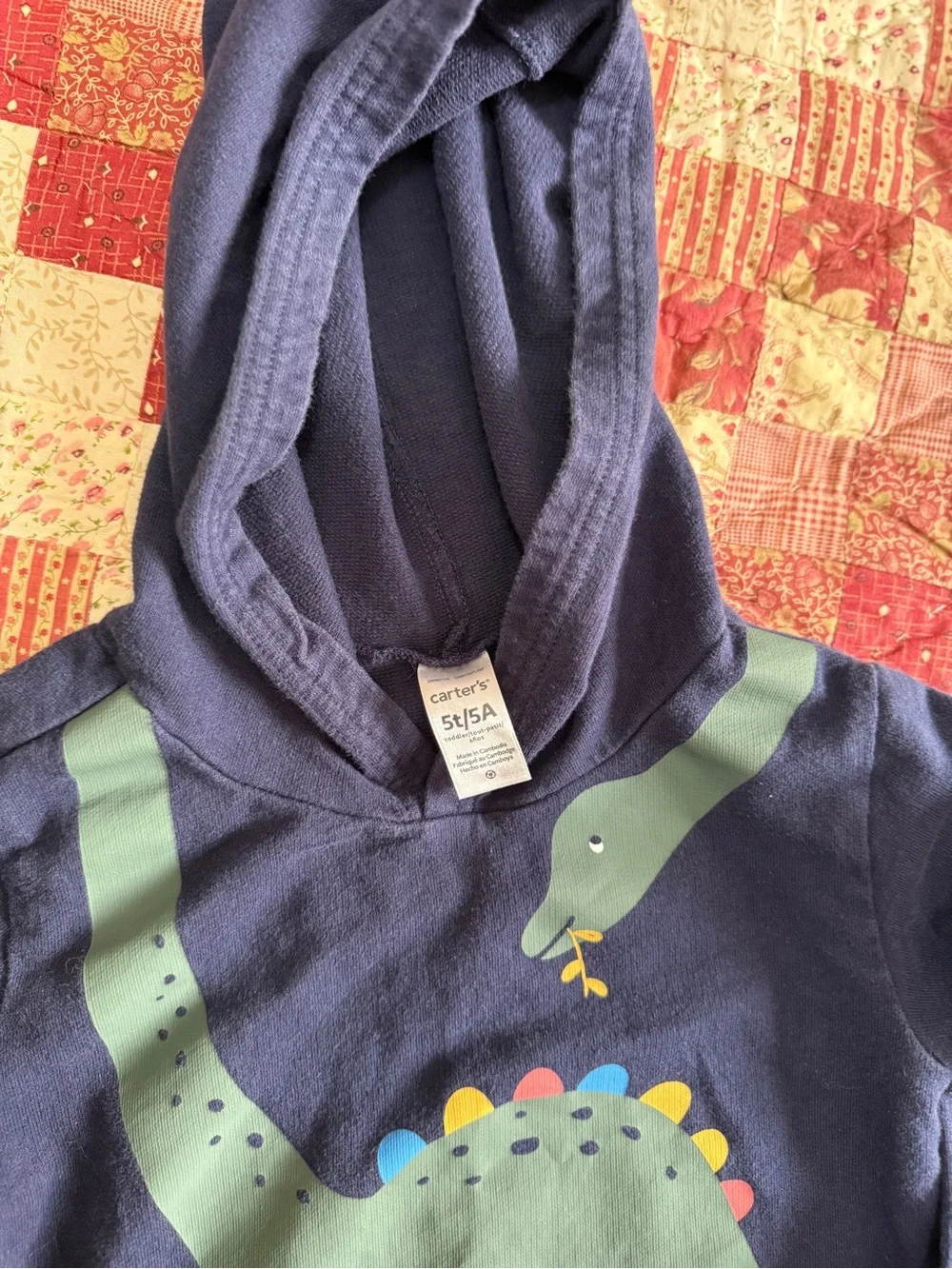 Carter’s Dinosaur Pullover Hoodie – Size 5T